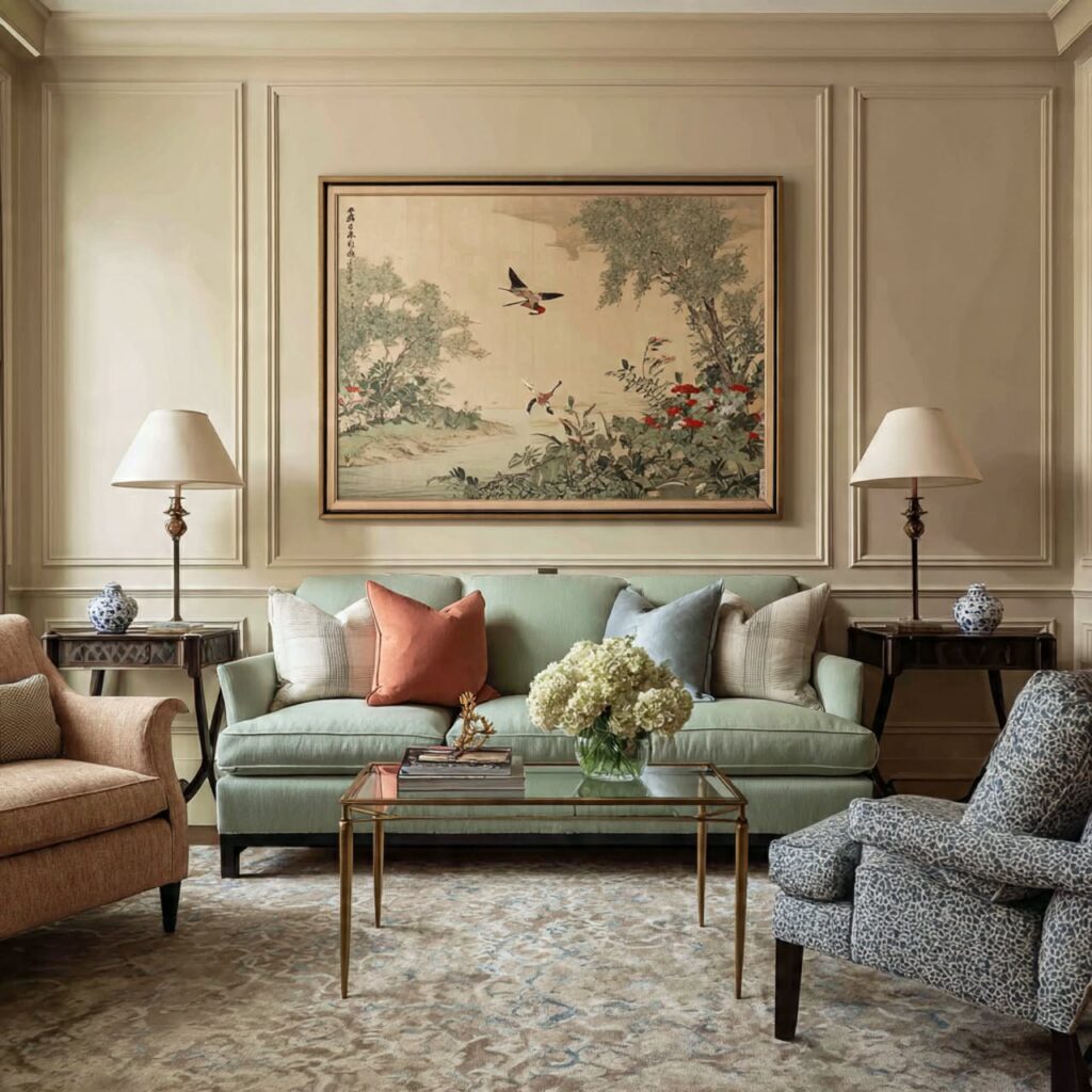 Japandi Living Room, Home Design Gallery, Chinoiserie Decor, Grand Millineal Living Room